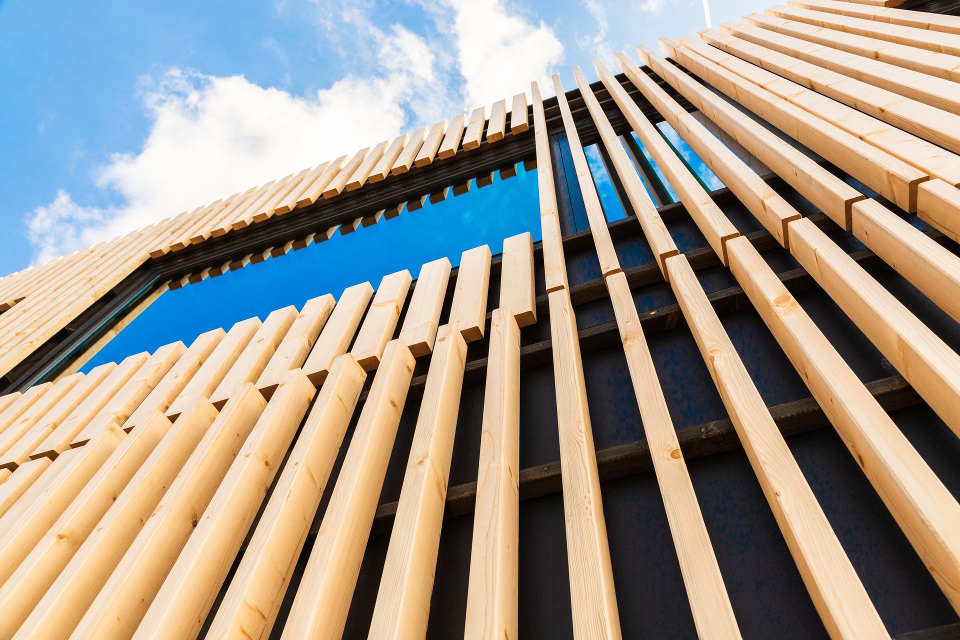 Façade en bois moderne